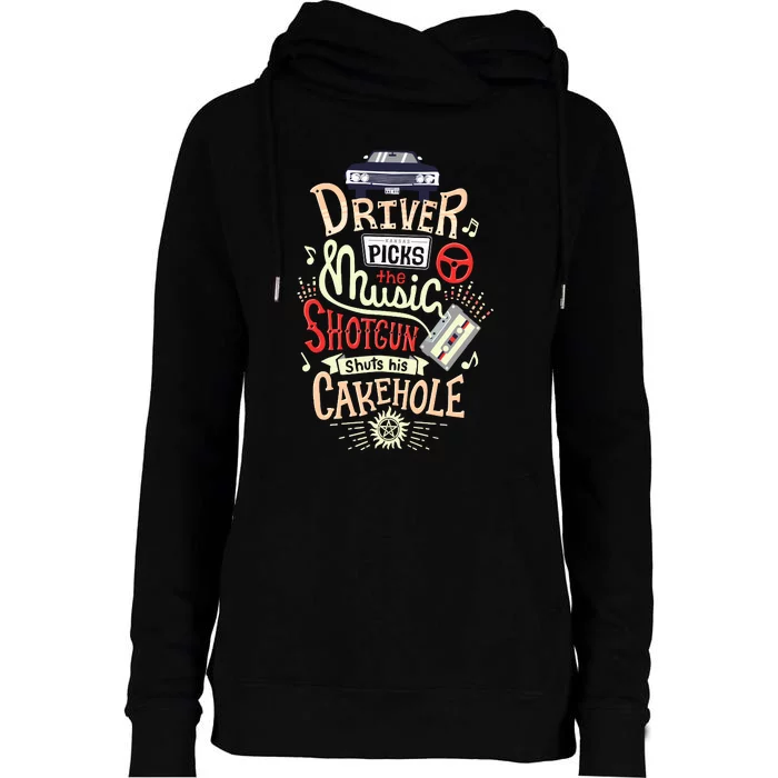 Supernatural Driver Picks The Music Womens Funnel Neck Pullover Hood