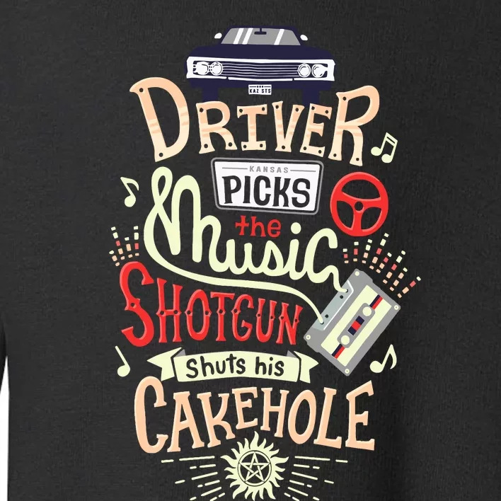 Supernatural Driver Picks The Music Toddler Sweatshirt