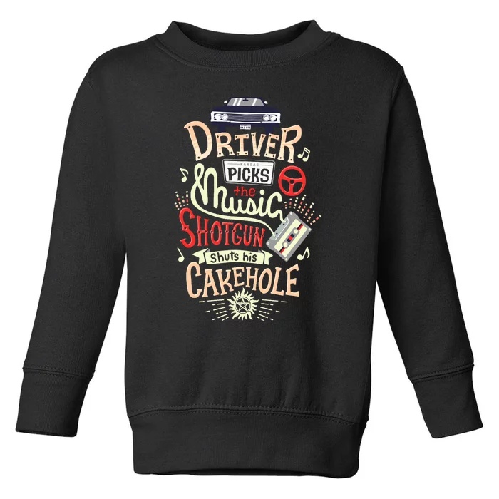 Supernatural Driver Picks The Music Toddler Sweatshirt