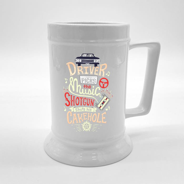 Supernatural Driver Picks The Music Front & Back Beer Stein