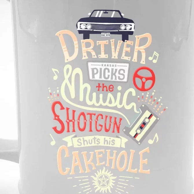 Supernatural Driver Picks The Music Front & Back Beer Stein