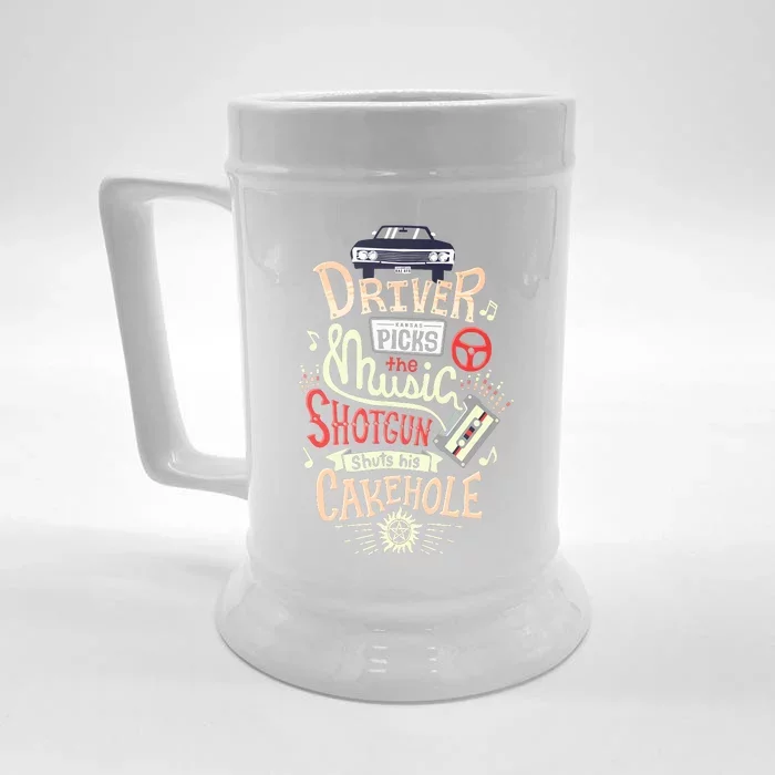 Supernatural Driver Picks The Music Front & Back Beer Stein