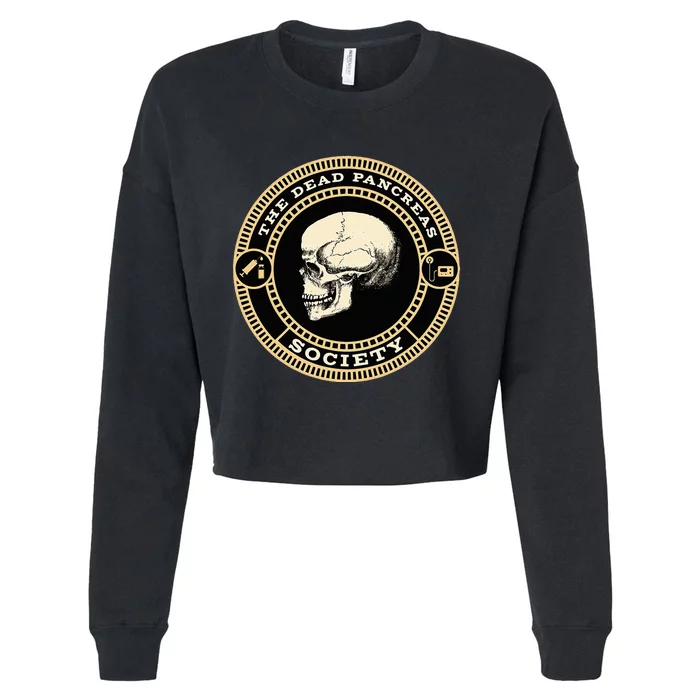 Skull Dead Pancreas Society Type One Diabetes Awareness Cropped Pullover Crew