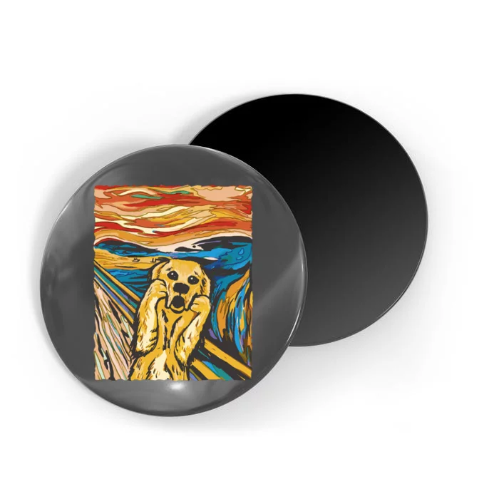 Scream Dog Painting Magnet