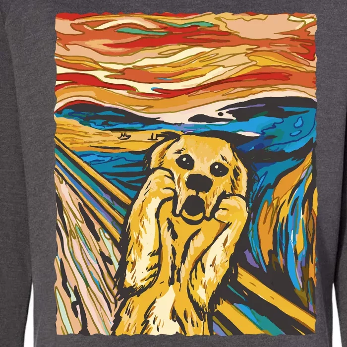 Scream Dog Painting Womens California Wash Sweatshirt