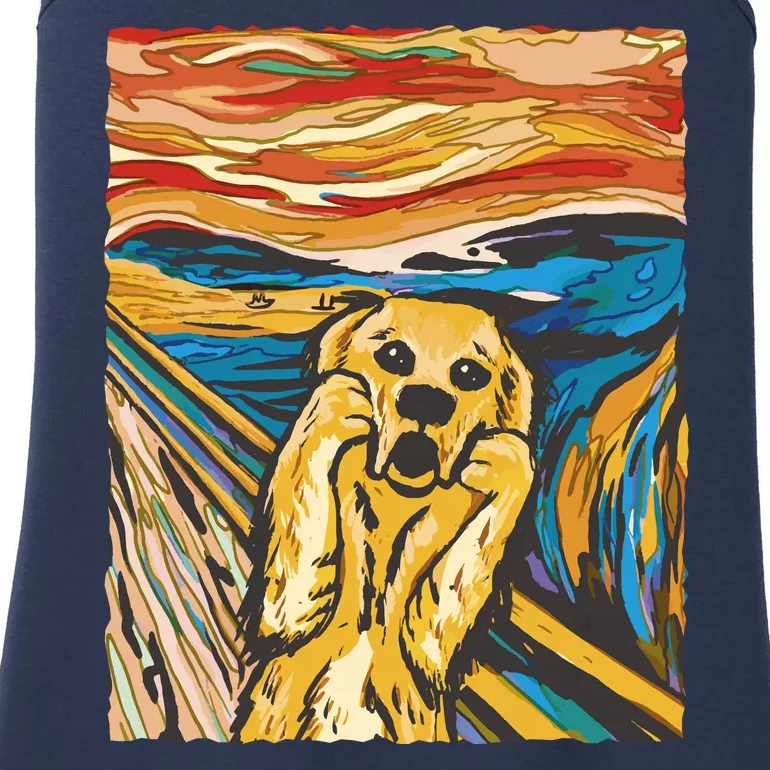 Scream Dog Painting Ladies Essential Tank