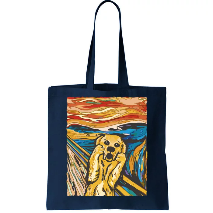 Scream Dog Painting Tote Bag