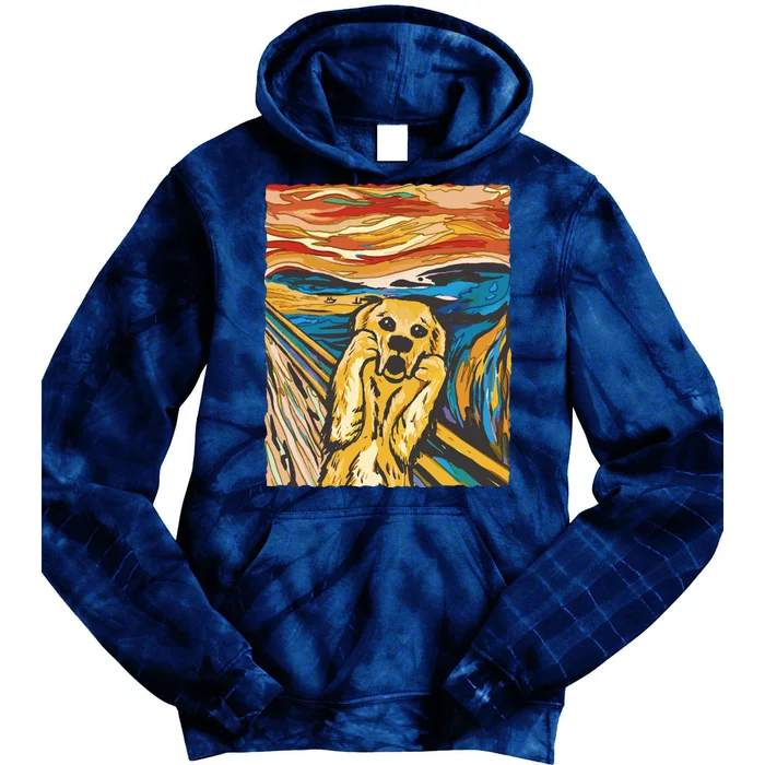 Scream Dog Painting Tie Dye Hoodie