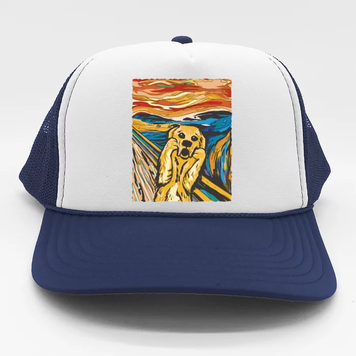 Scream Dog Painting Trucker Hat