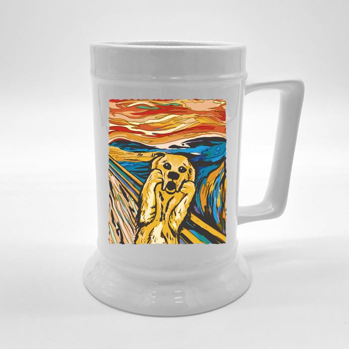 Scream Dog Painting Front & Back Beer Stein