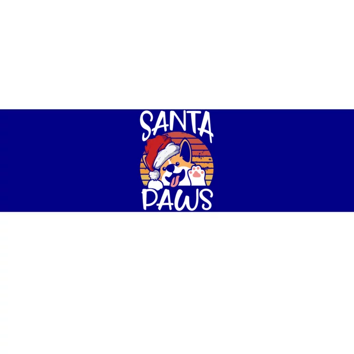 Santa Dog Paws Funny Christmas Pun Funny Gift Bumper Sticker