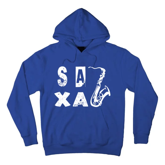 Saxophone Distressed Player Playing Gift Tall Hoodie