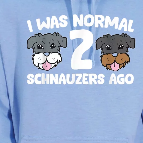 Schnauzer Dog Pet I Was Normal 2 Schnauzers Ago Unisex Surf Hoodie