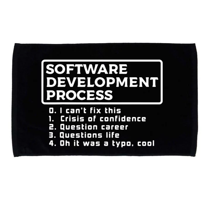 Software Development Process IT Programmer Geek Coder Gift Microfiber Hand Towel