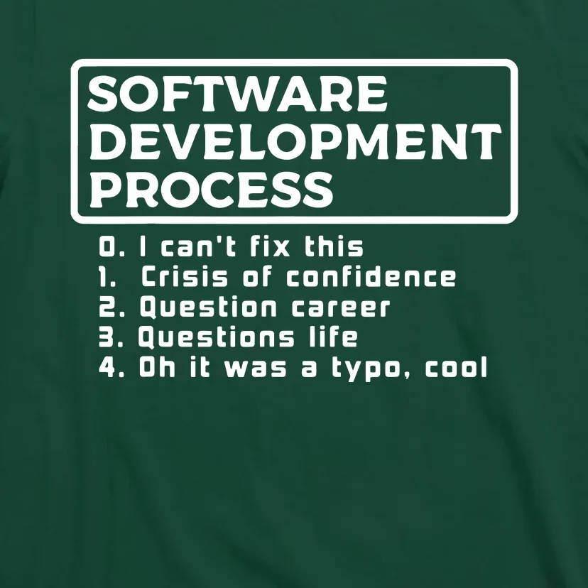 Software Development Process IT Programmer Geek Coder Gift T-Shirt