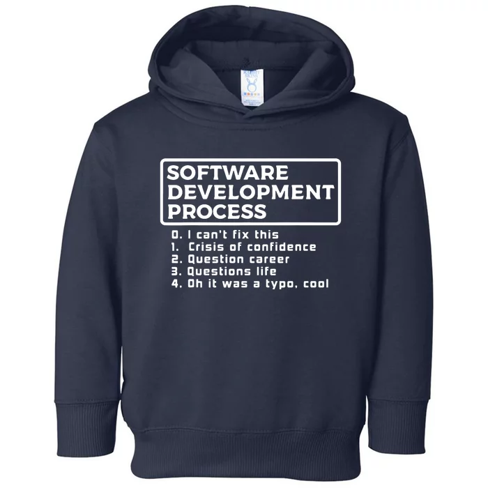 Software Development Process IT Programmer Geek Coder Gift Toddler Hoodie