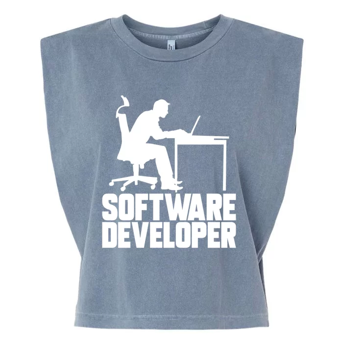 Software Developer Programmer Computer Engineer Coder Gift Garment-Dyed Women's Muscle Tee