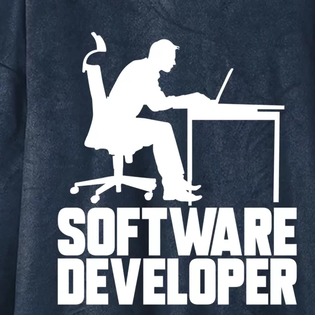 Software Developer Programmer Computer Engineer Coder Gift Hooded Wearable Blanket