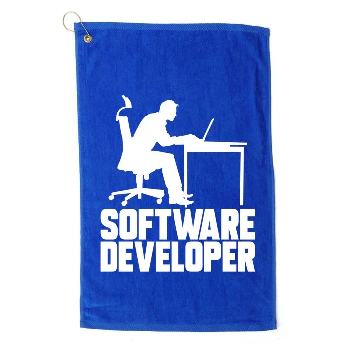 Software Developer Programmer Computer Engineer Coder Gift Platinum Collection Golf Towel