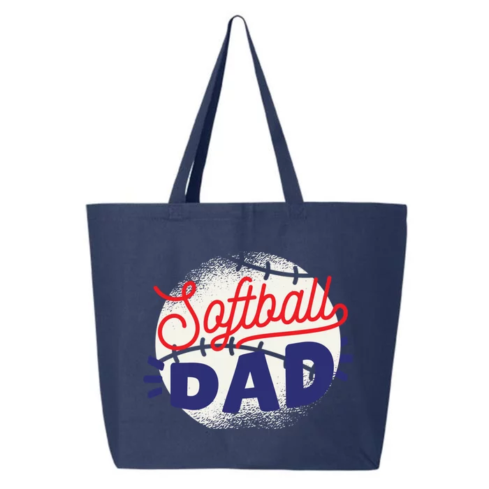 Softball Dad Proud Father Parent Quote Saying Gift 25L Jumbo Tote