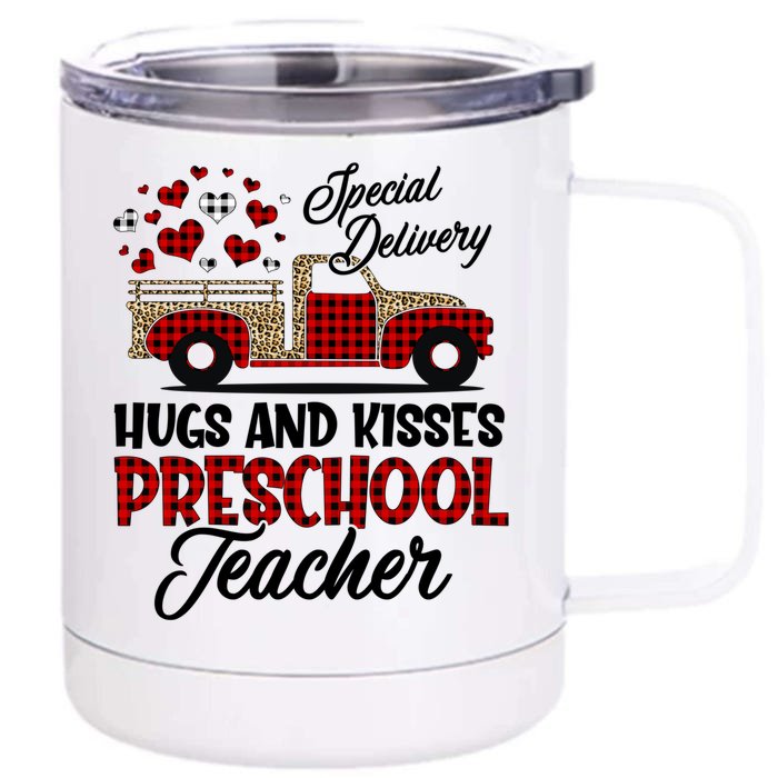 Special Delivery Preschool Teacher Valentines Day Gift Front & Back 12oz Stainless Steel Tumbler Cup