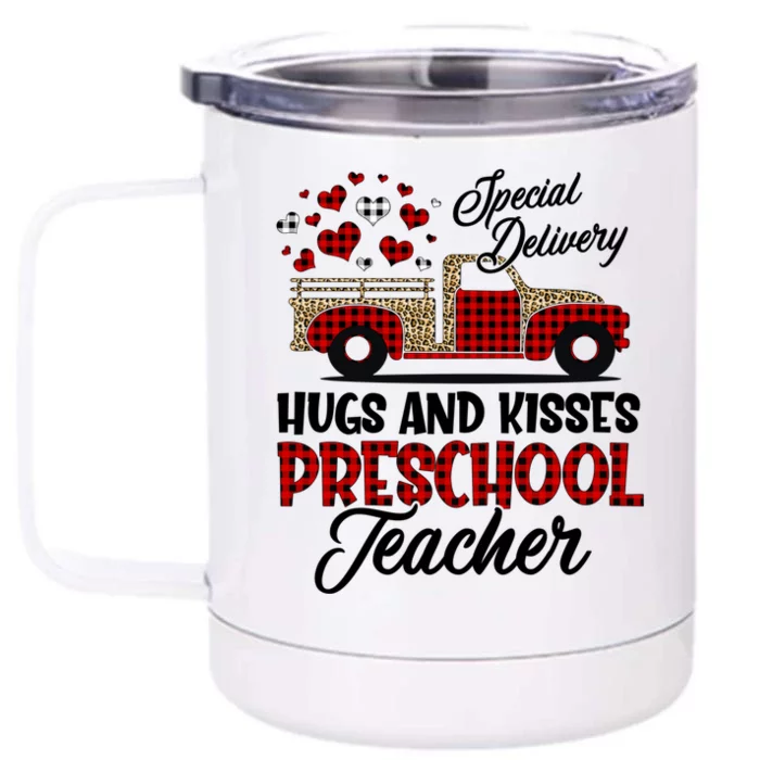 Special Delivery Preschool Teacher Valentines Day Gift Front & Back 12oz Stainless Steel Tumbler Cup