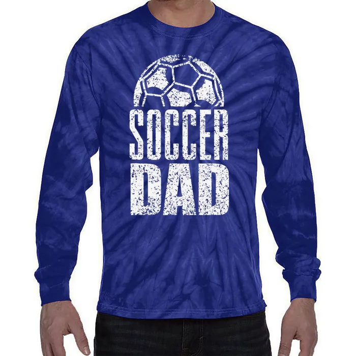 Soccer Dad Player Daddy Father Day Tie-Dye Long Sleeve Shirt