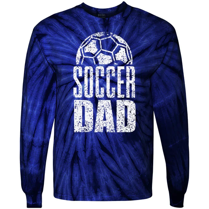 Soccer Dad Player Daddy Father Day Tie-Dye Long Sleeve Shirt