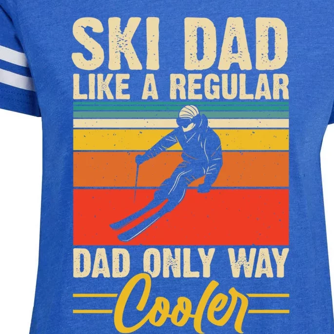 Ski Dad Retro Like A Regular Dad But Cooler Skiing Skier Gift Enza Ladies Jersey Football T-Shirt