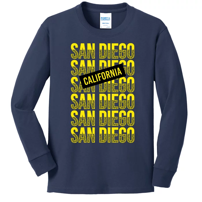 San Diego Repeat Kids Long Sleeve Shirt