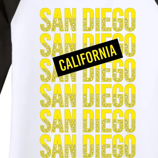 San Diego Repeat Women's Tri-Blend 3/4-Sleeve Raglan Shirt