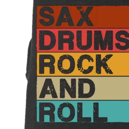 Sax Drums Rock N Roll Doggie 3-End Fleece Hoodie