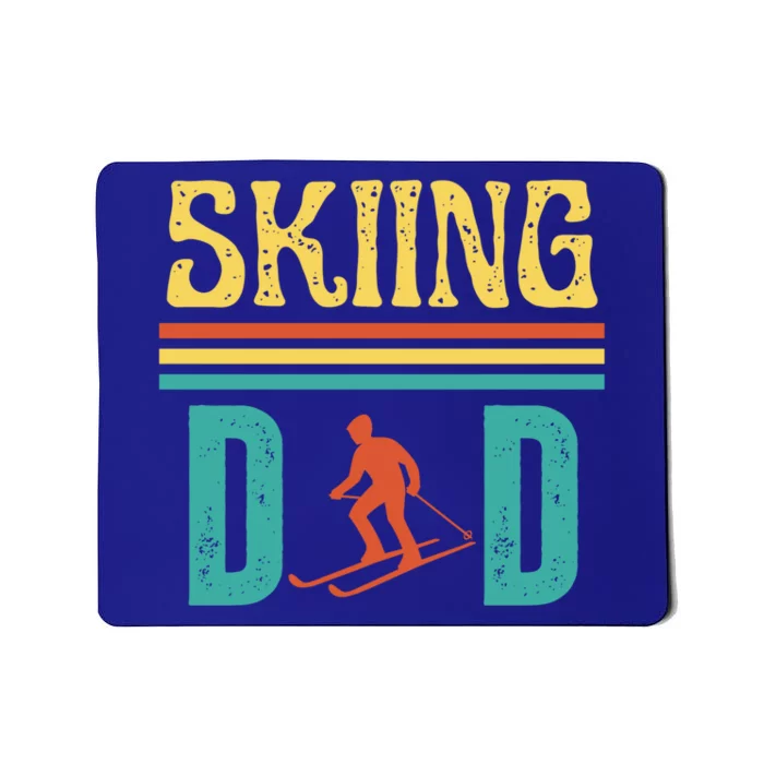 Skiing Dad Retro Vintage Ski Fathers Day Funny Skiing Meaningful Gift Mousepad