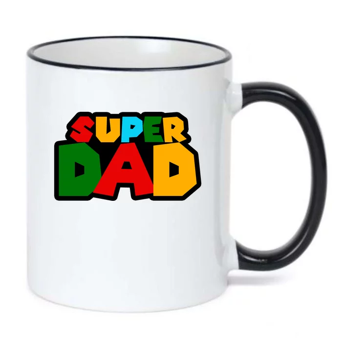 Super Dad Retro Gift Black Color Changing Mug