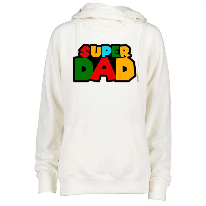 Super Dad Retro Gift Womens Funnel Neck Pullover Hood