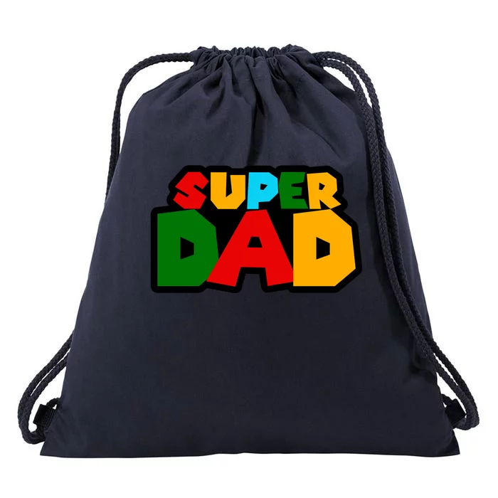 Super Dad Retro Gift Drawstring Bag