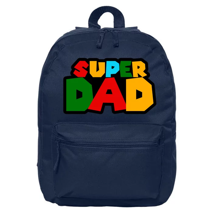 Super Dad Retro Gift 16 in Basic Backpack