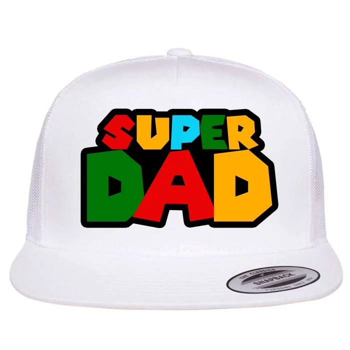 Super Dad Retro Gift Flat Bill Trucker Hat