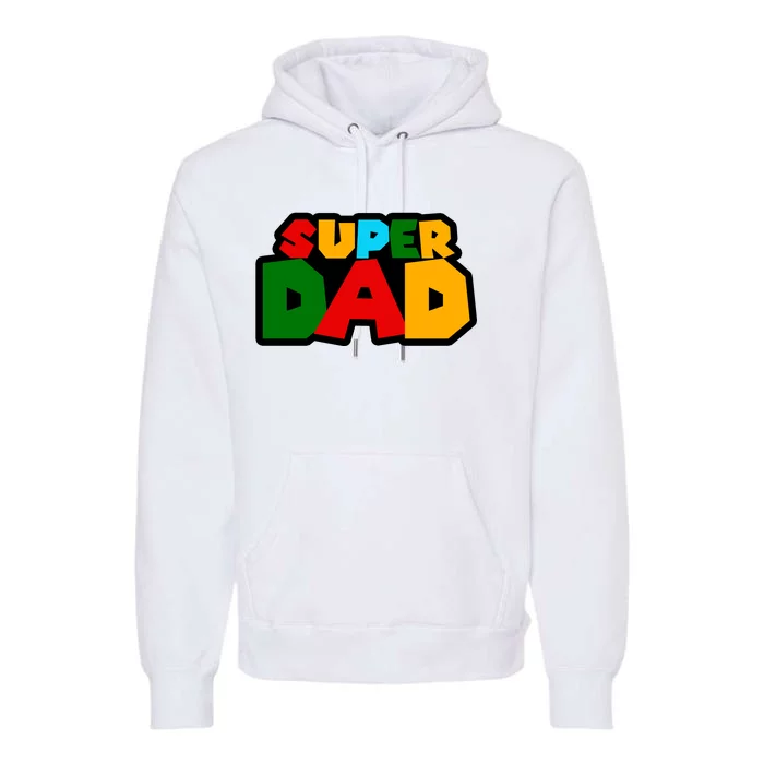 Super Dad Retro Gift Premium Hoodie