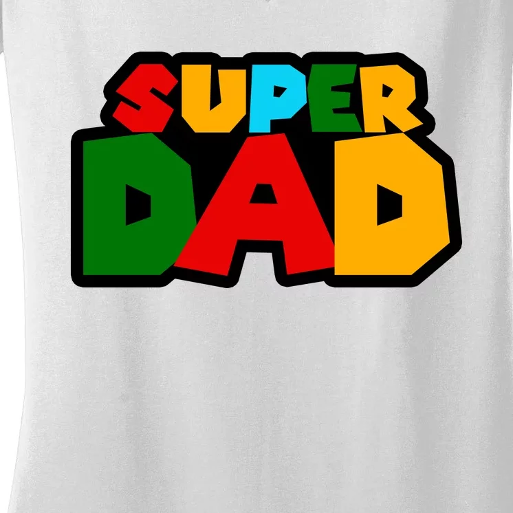 Super Dad Retro Gift Women's V-Neck T-Shirt