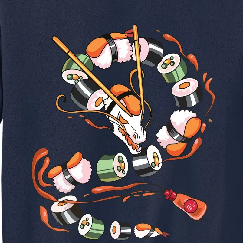 Sushi Dragon Roll Japanese Food Kawaii Dragon Anime Sushi Tall Sweatshirt