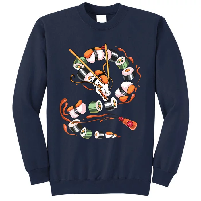 Sushi Dragon Roll Japanese Food Kawaii Dragon Anime Sushi Tall Sweatshirt