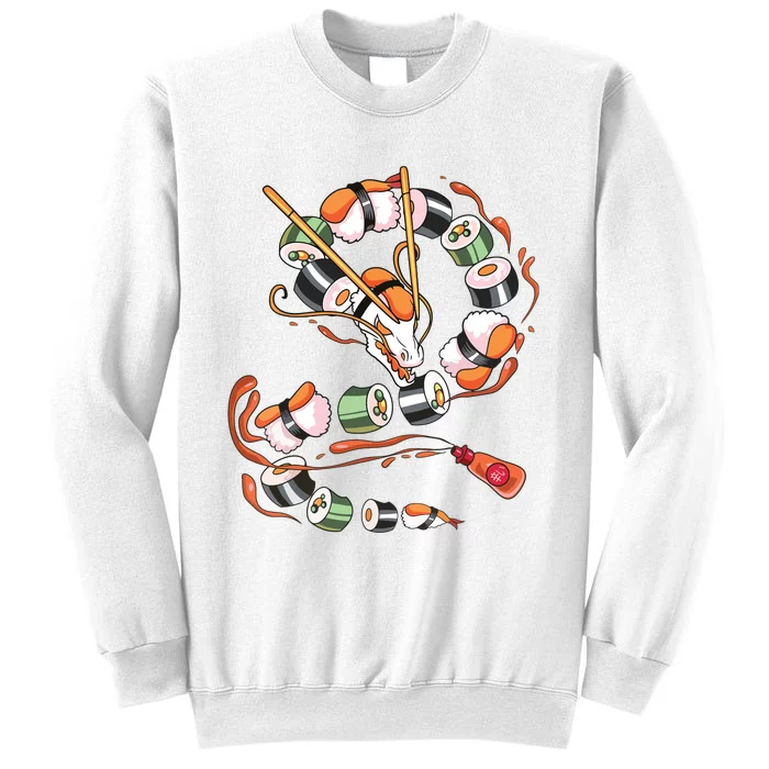 Sushi Dragon Roll Japanese Food Kawaii Dragon Anime Sushi Sweatshirt