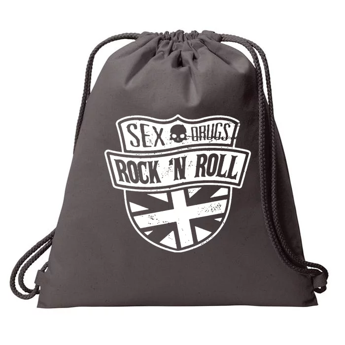 Sex Drugs Rock N Roll Drawstring Bag