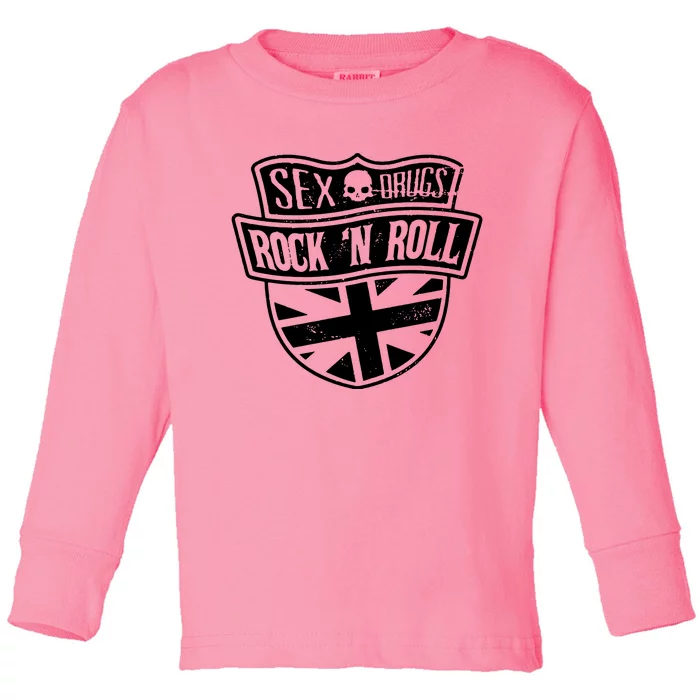 Sex Drugs Rock N Roll Toddler Long Sleeve Shirt