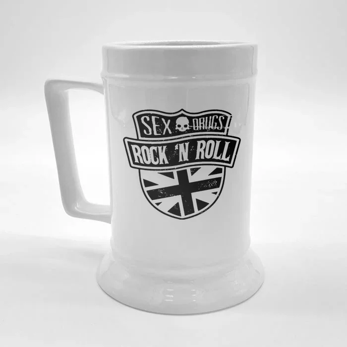 Sex Drugs Rock N Roll Front & Back Beer Stein