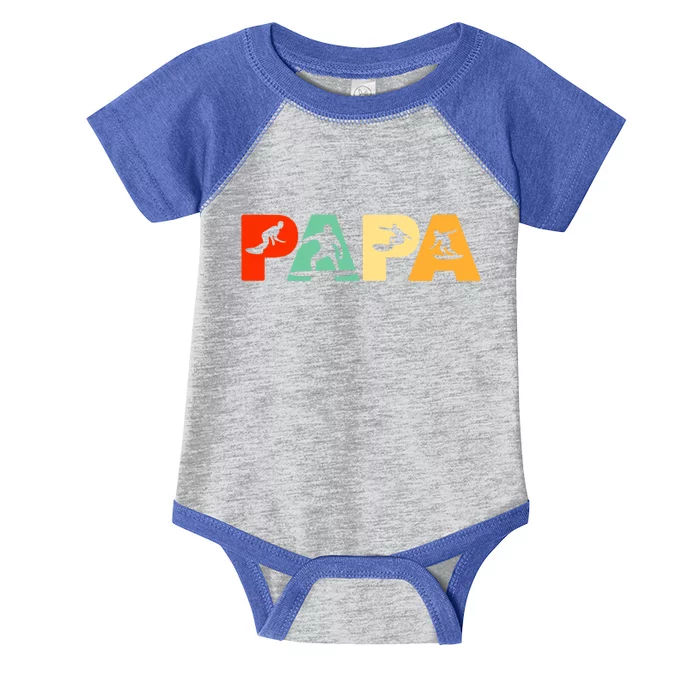 Surf Dad Retro Papa Surfing Fathers Gift Infant Baby Jersey Bodysuit