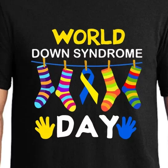 Socks Down Right World Down Syndrome Day Awareness Gift Pajama Set