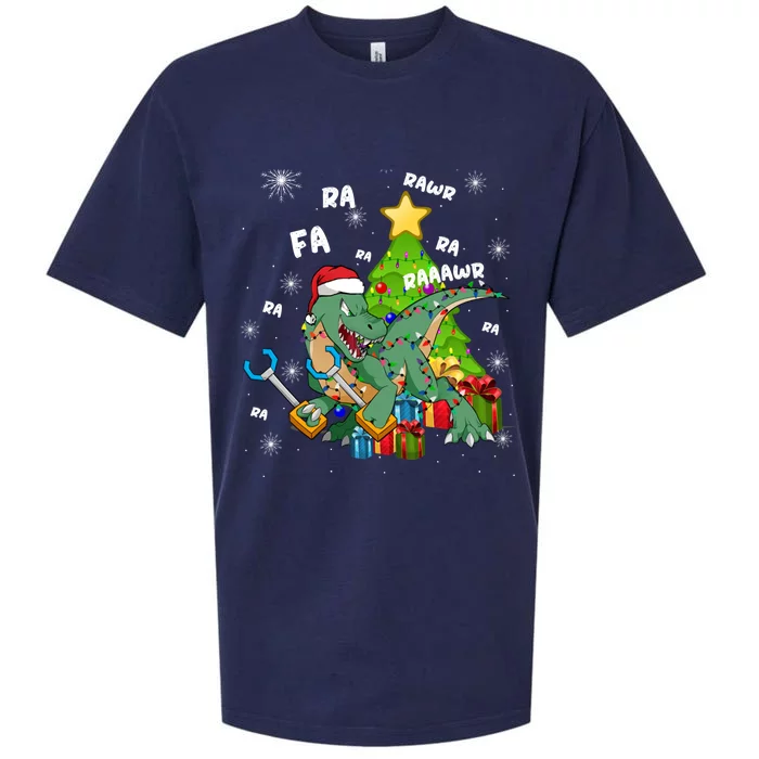 Santa Dinosaur Ra Rawr Rawr Funny Christmas Tgiftrex Xmas Great Gift Sueded Cloud Jersey T-Shirt