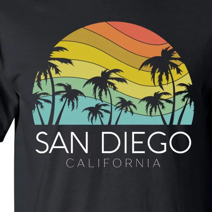 San Diego Retro California La Jolla Oceanside Carlsbad Poway Tall T-Shirt